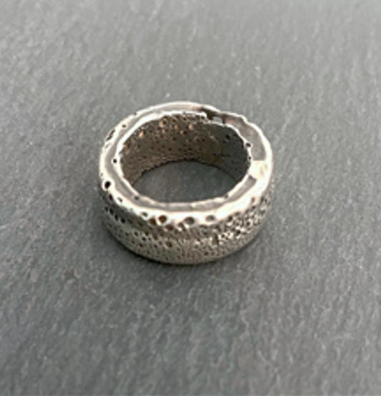 Oxidized silver Lava ring